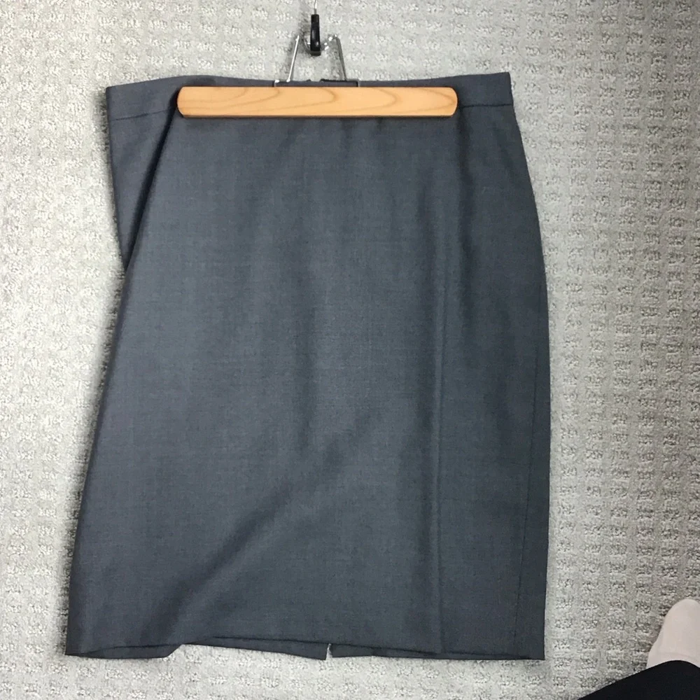 J. Crew Dark Gray Two-Piece Suit Blazer and Pencil skirt - Picture 2 of 5
